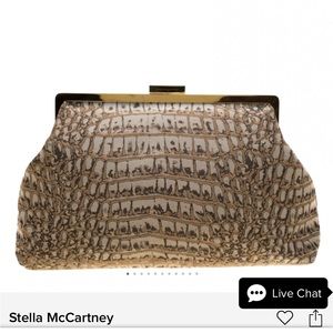 Stella McCartney Crocodile Print Large Clutch